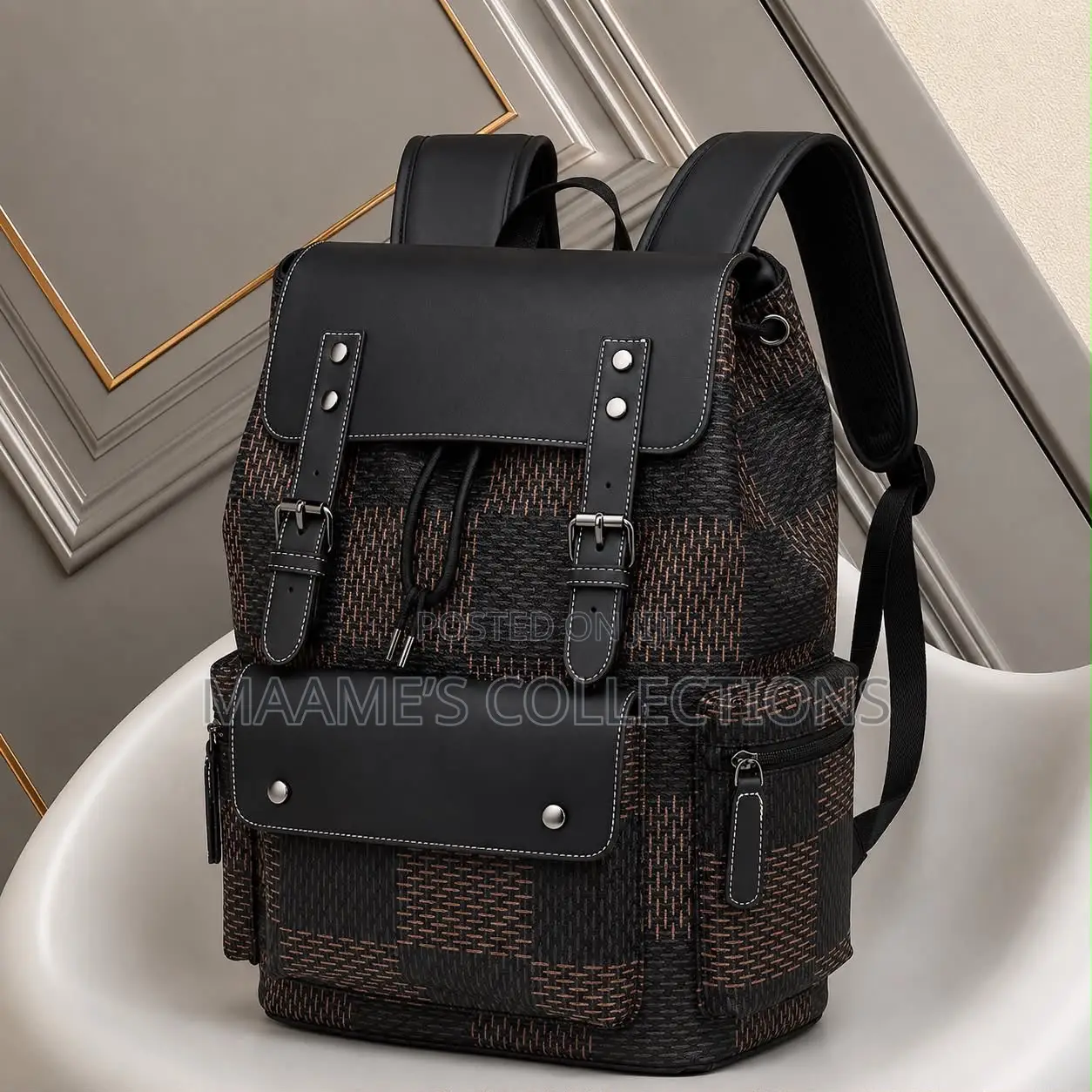 Solid Leather Backpack