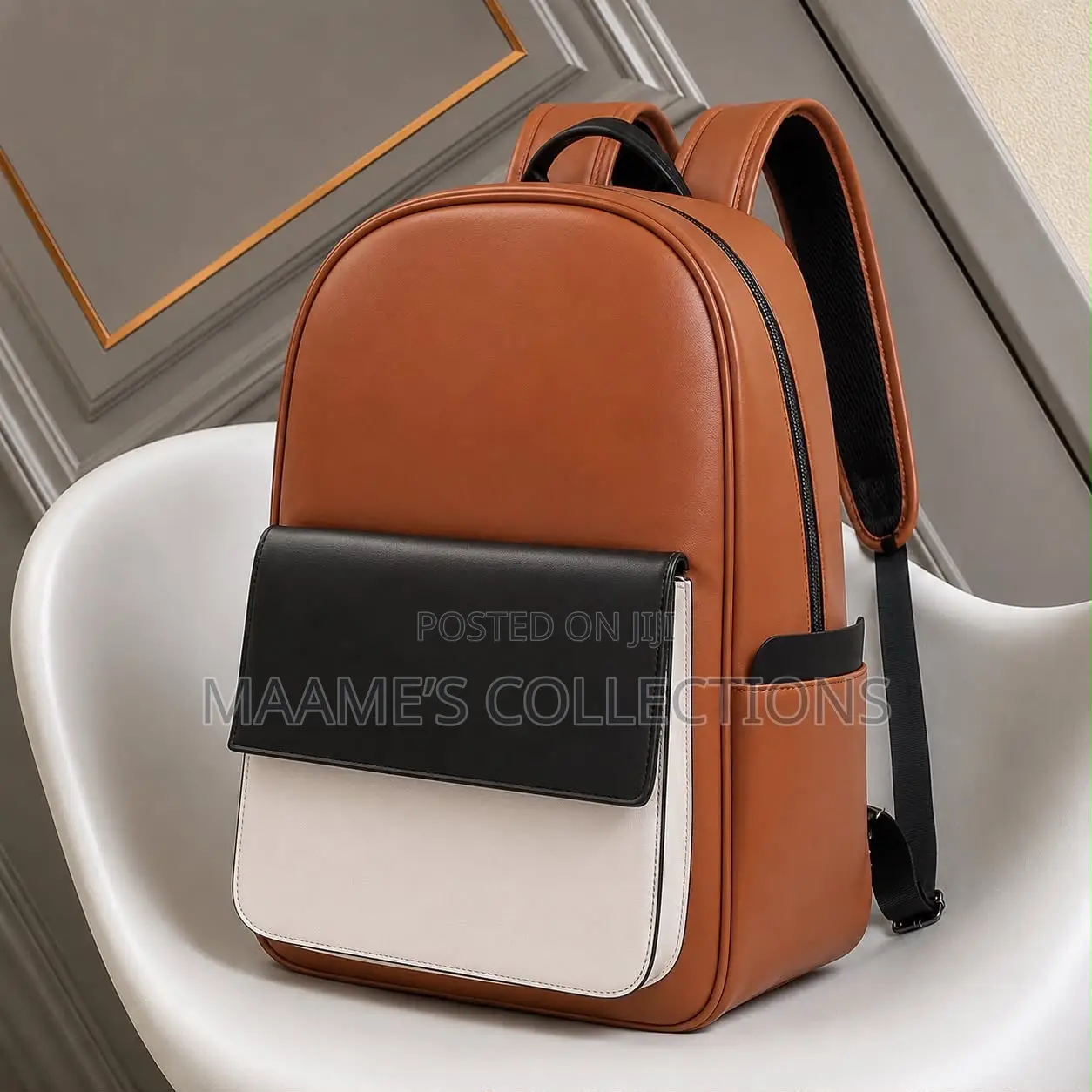 Solid Leather Backpack