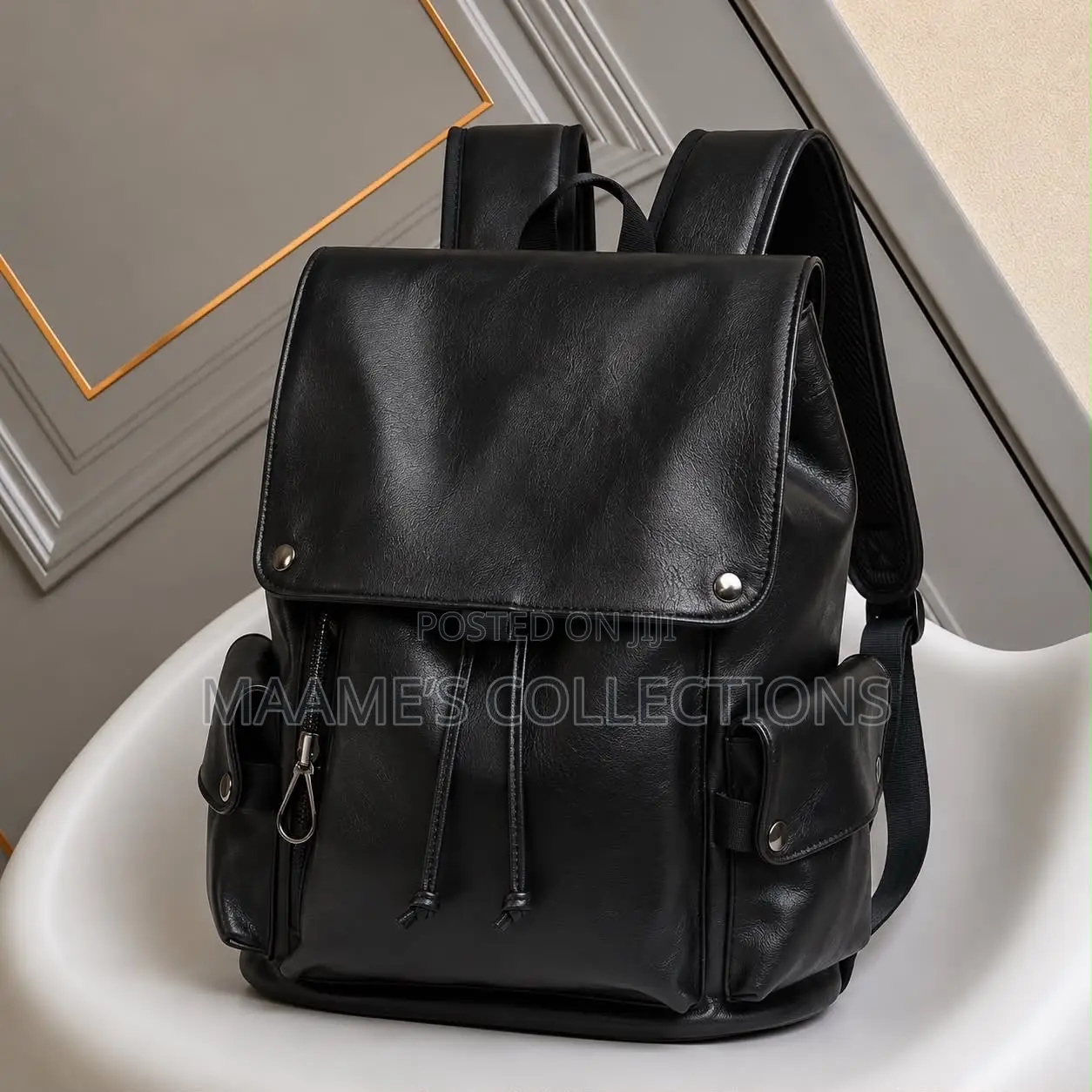 Solid Leather Backpack