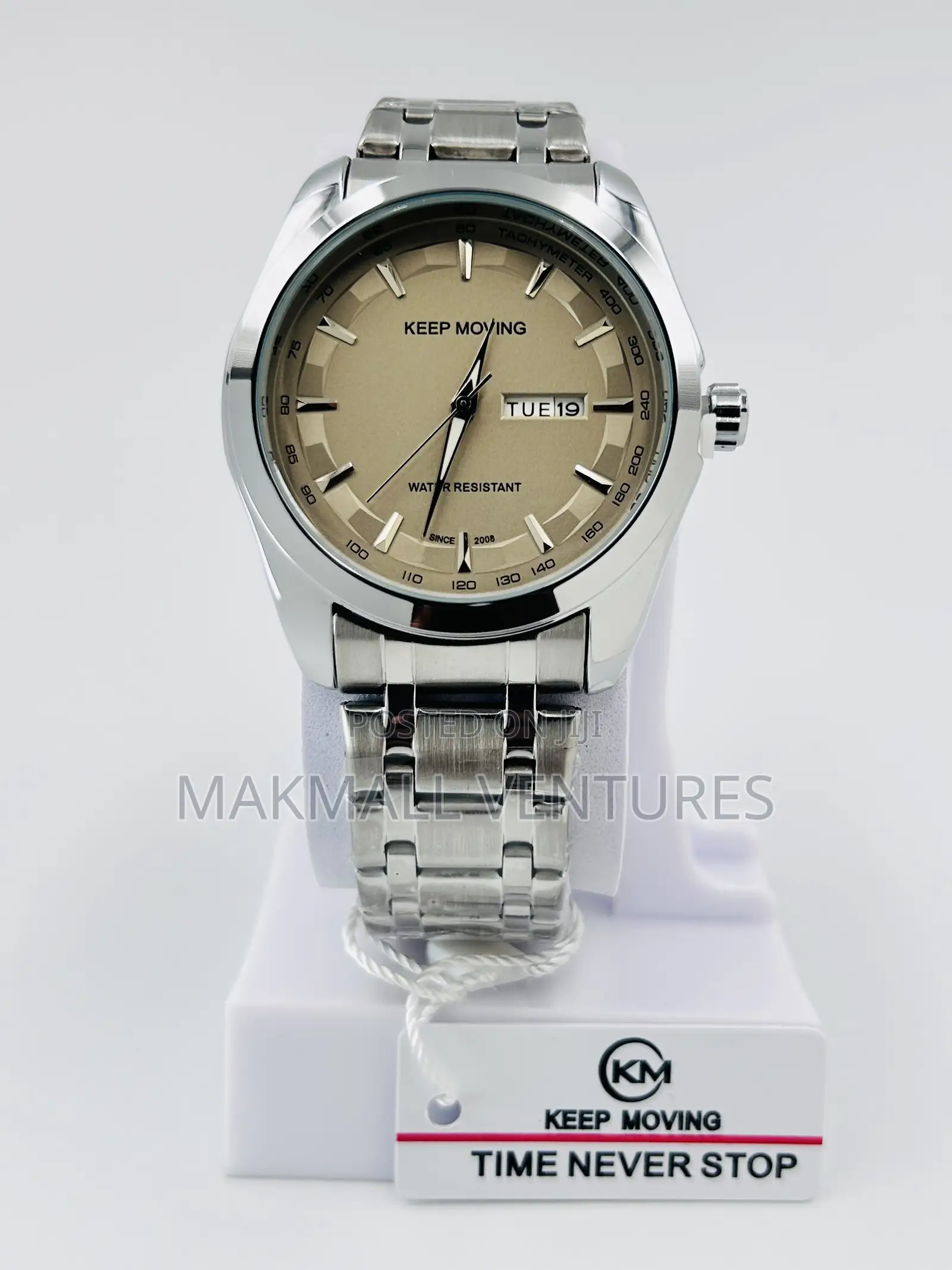 Keep Moving Stainless Steel Chain Watches