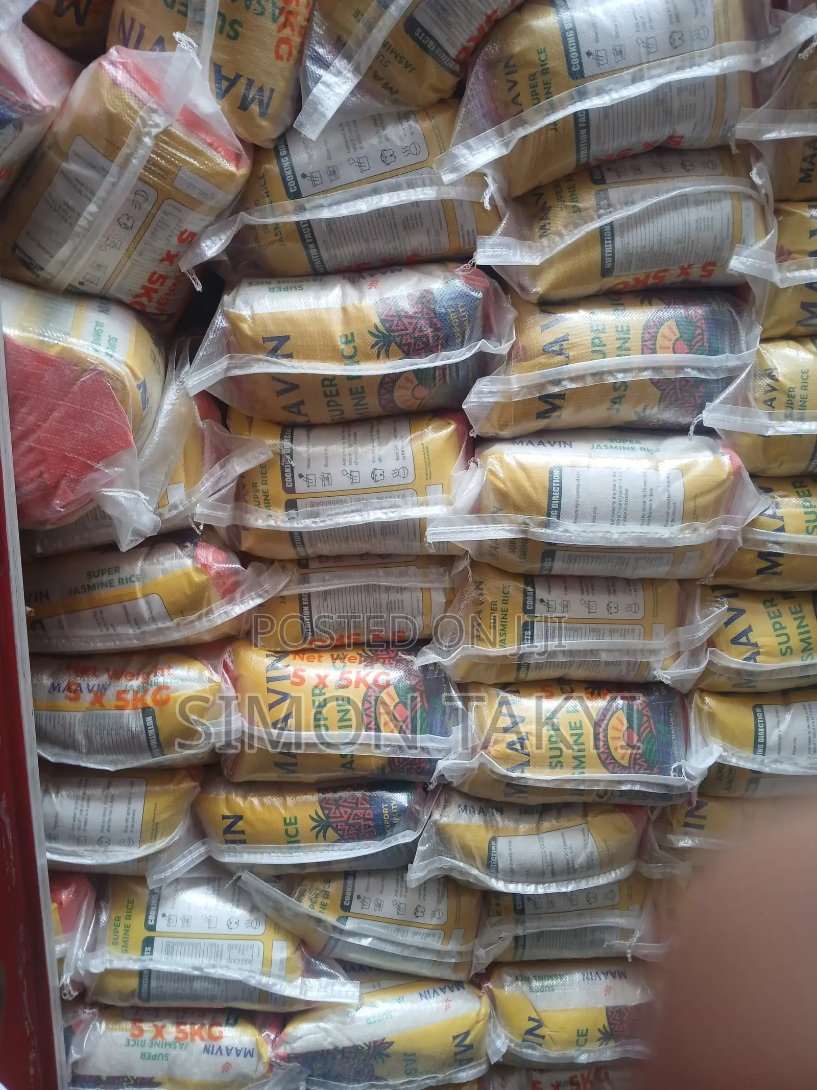 Jasmine Rice 5kg ×5 in a Bag and Per Container Is 1018 Per Container