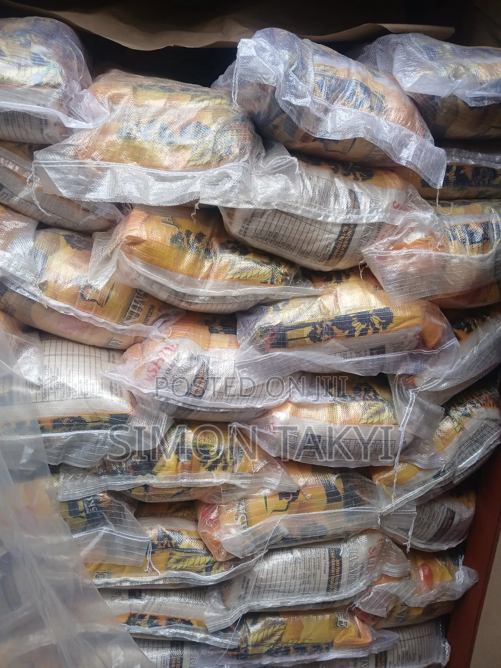 Jasmine Rice 5kg ×5 in a Bag and Per Container Is 1018 Per Container