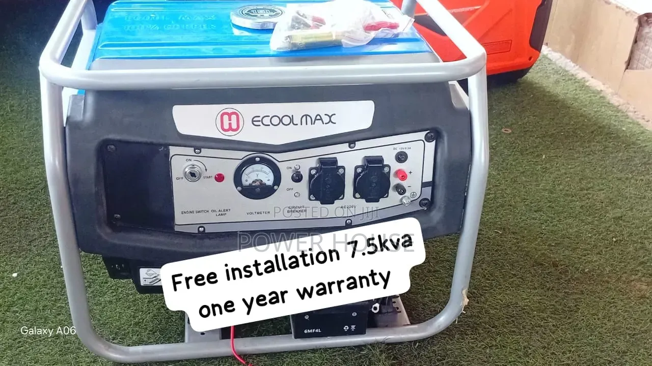 Ecoolmax 7.5kva Petrol Generator–Reliable Power for Every Home 7.5kva