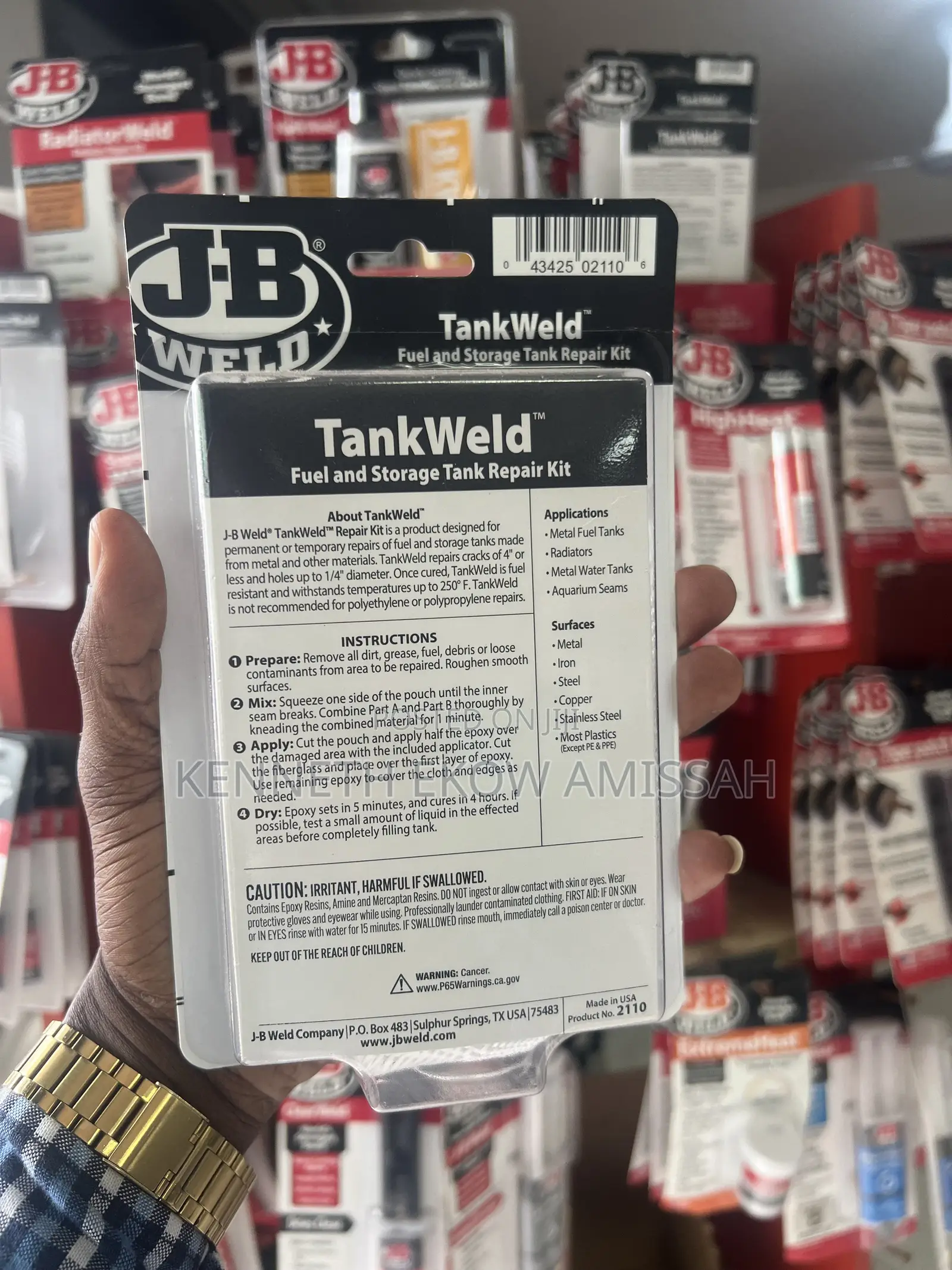 Jb Weld Fuel and Storage Tank Repair Kit