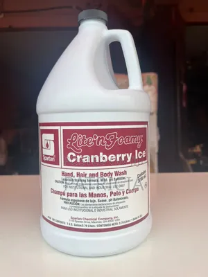 Spartan Lite'n Foamy Cranberry Ice Hand, Hair Body Wash – 3.79l
