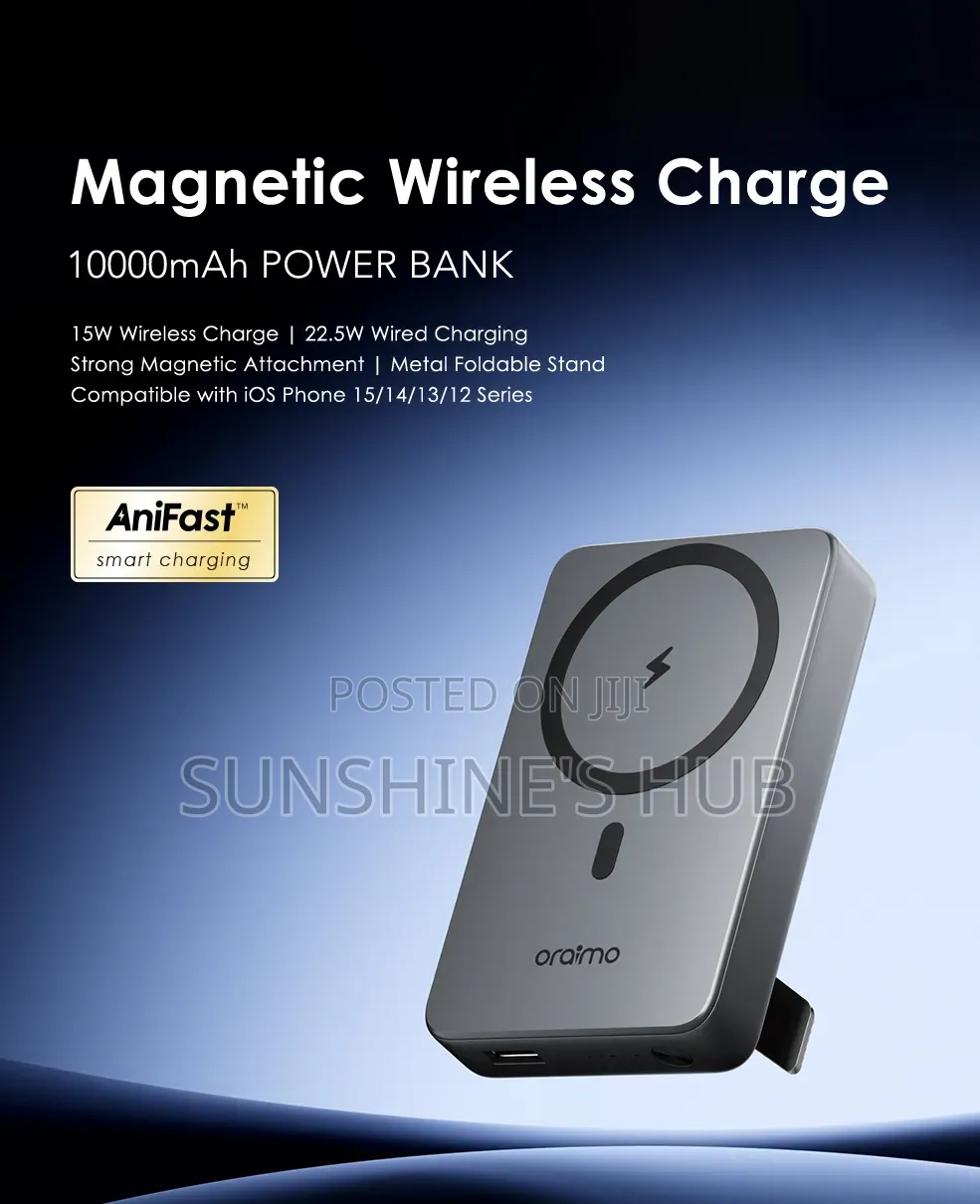 Oraimo Magpower-15 10,000mah Wireless and Wired Power Bank