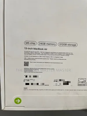 New Laptop Apple MacBook Air 2026 M5 24GB Apple M5 SSD 512GB