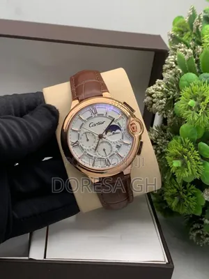 Cartier Chronograph Leather Watch for Men –Classic Luxury Gift for Him