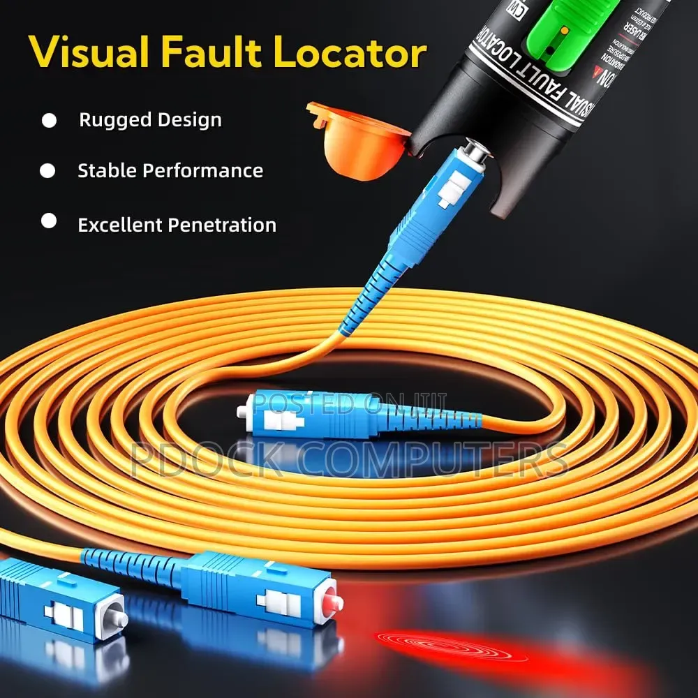 50km Fiber Optic Visual Fault Locator 50mw Optic Cable Tester Meter