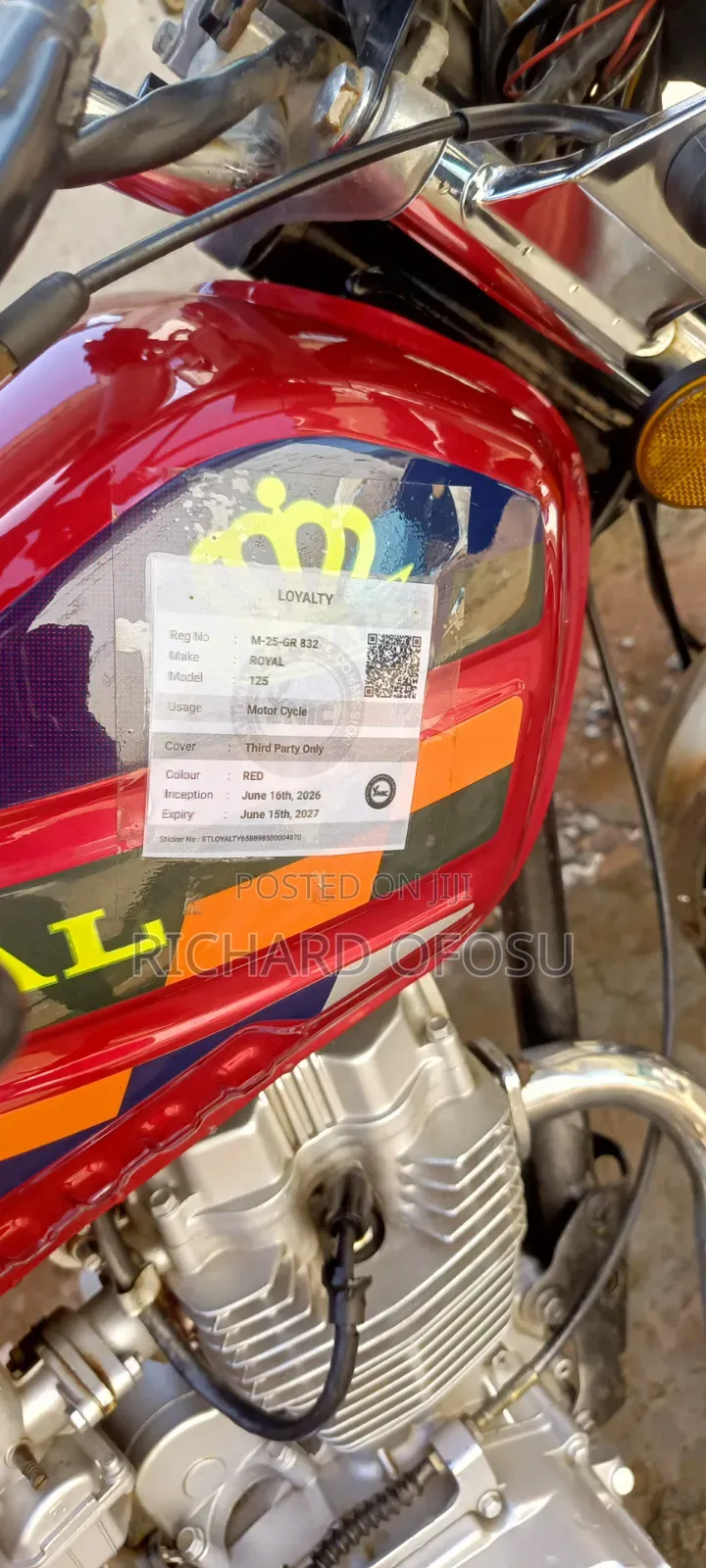 Royal RY125 2025 Red