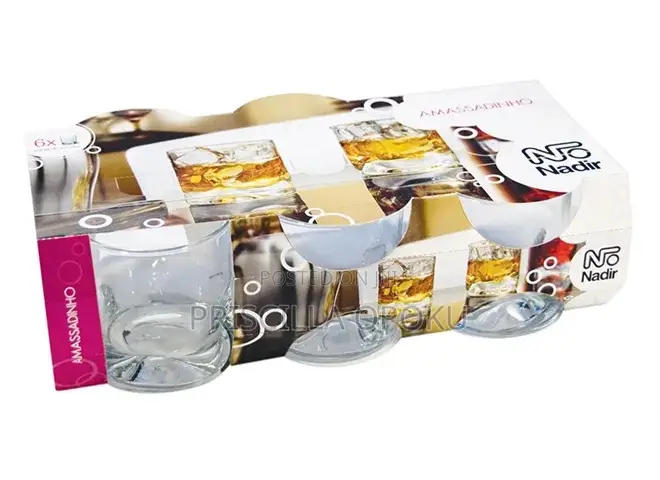 This Is a Nadir Amassadinho 6-Piece Whiskey Glass Set Dented Design