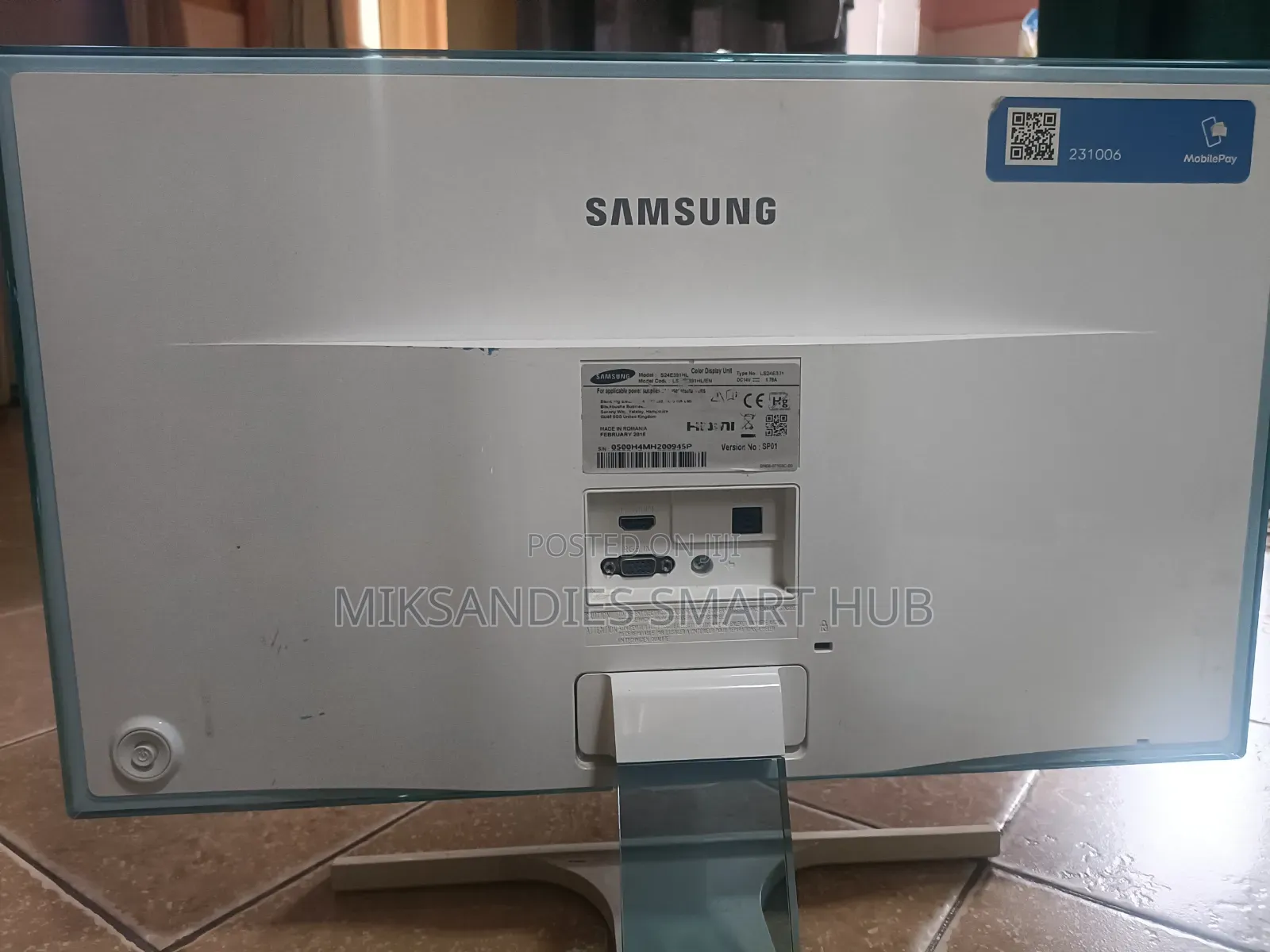 Samsung S24e391hl 24inch Monitor
