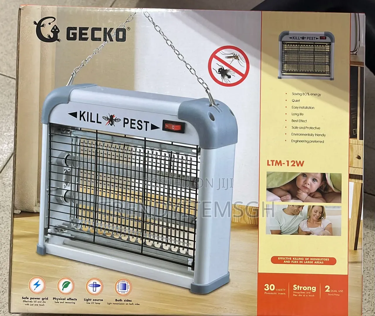 12w Electric Mosquito Fly Killer Lamp Uv Insect Zapper