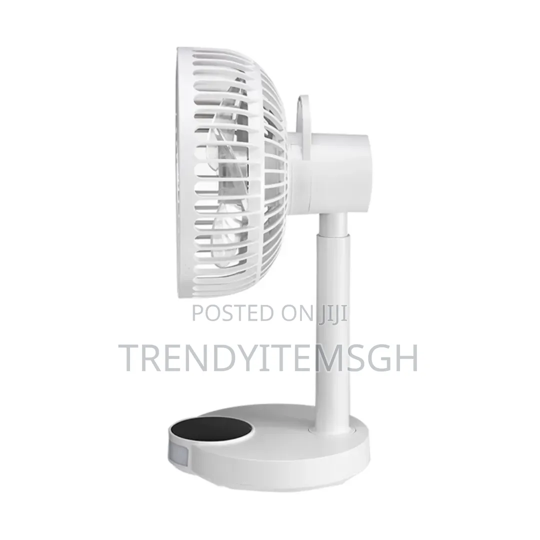 Rechargeable Desktop Fan – 4000mah Portable Usb Fan With Led Light