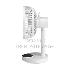 Rechargeable Desktop Fan – 4000mah Portable Usb Fan With Led Light
