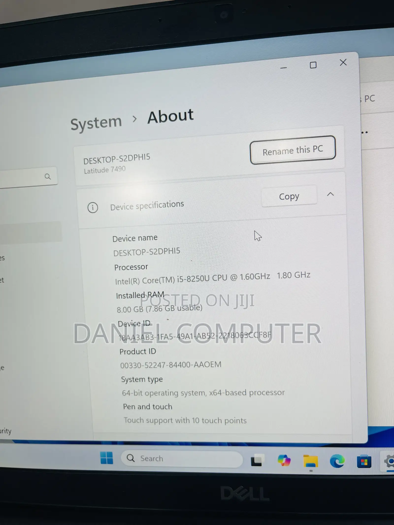 Laptop Dell Latitude 7490 8GB Intel Core i5 SSD 256GB