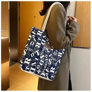 Women Canvas Shoulder Shopping Tote Bag Ladies Handbag