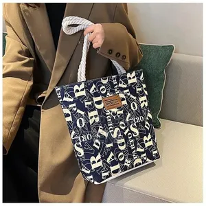 Women Canvas Shoulder Shopping Tote Bag Ladies Handbag