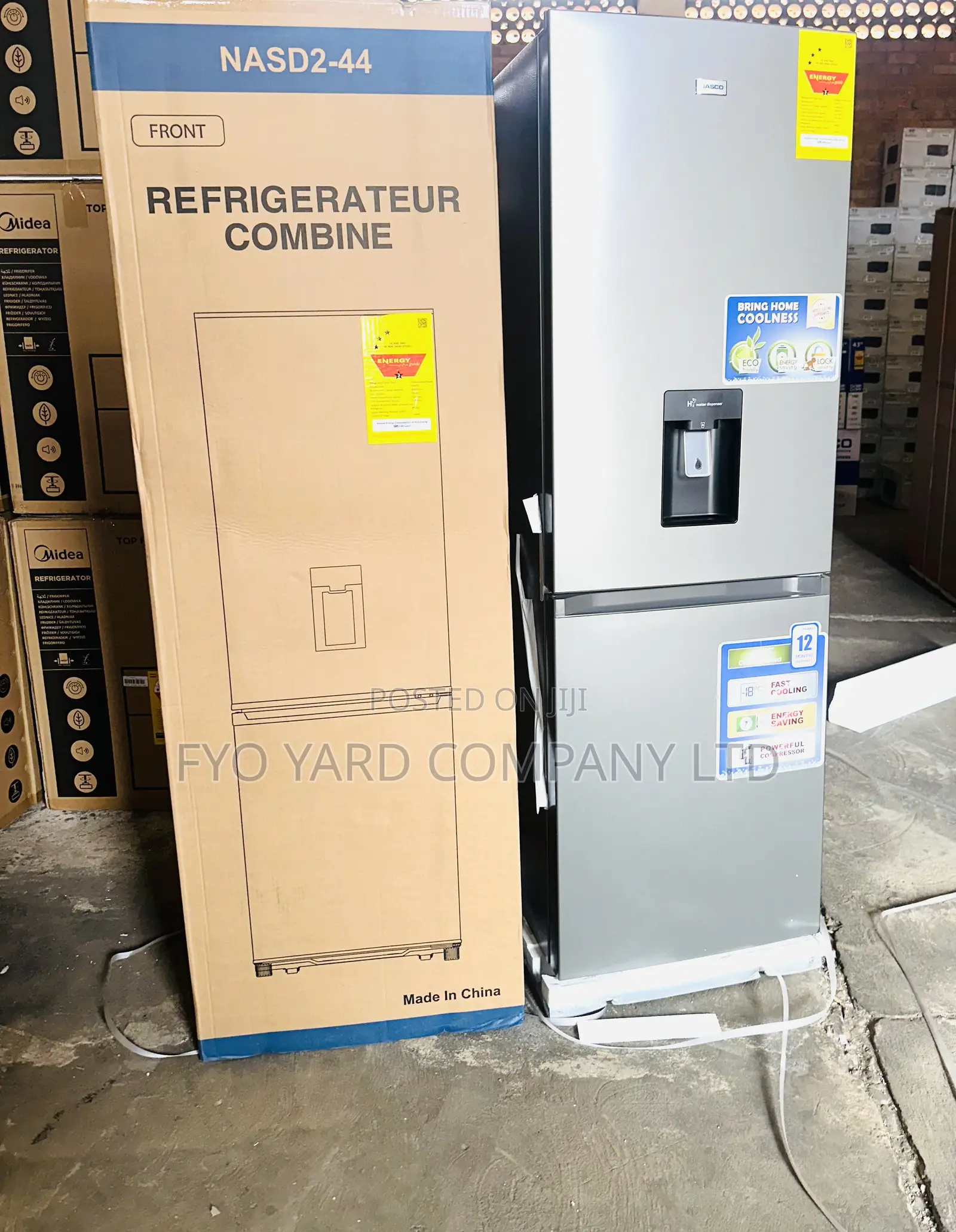Quality Fast Cooling Nasco 287ltrs Reliable Double Door Fridge