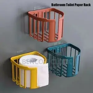 Toilet Paper Shelf Bathroom Kitchen Tissue Box Wall-Mounted-White