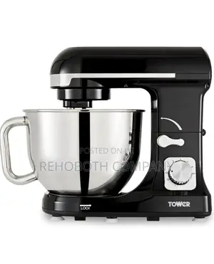 Tower T12033 3-in-1 5l Stand Mixer With 6 Speeds 1000w, Black