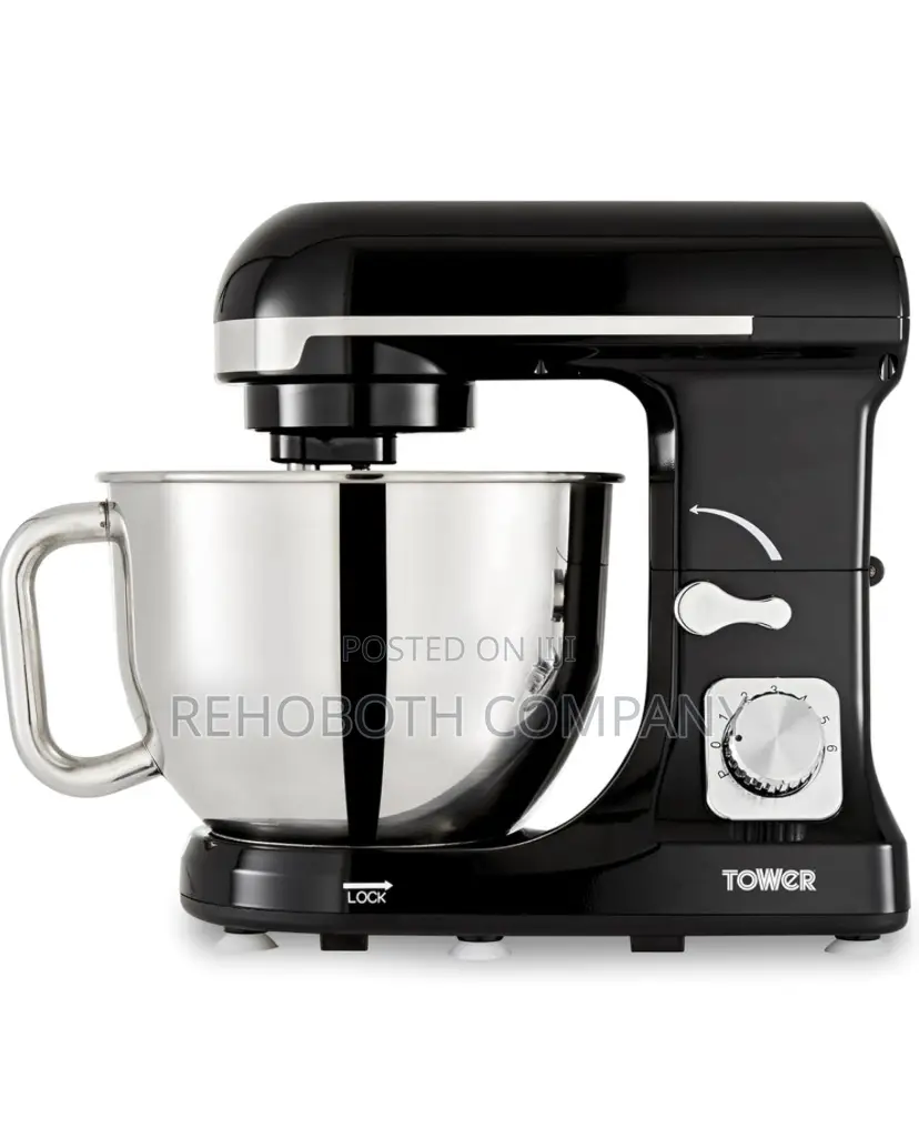 Tower T12033 3-in-1 5l Stand Mixer With 6 Speeds 1000w, Black