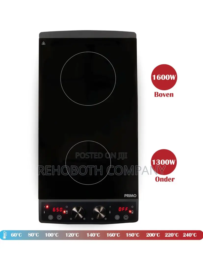 Primo Pr304ikp Freestanding - Electric Hob 2 Pits - 2900w - Black