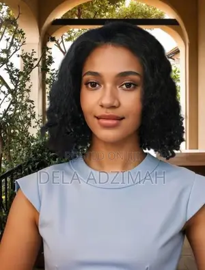 Volubob 12” Curly Bob Human Hair Wig - 13x4 Lace Front (Natural Black)