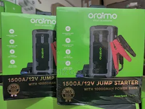 Oraimo Powerspark 1500a 12v Car Jump Starter With 10000mah Power Bank