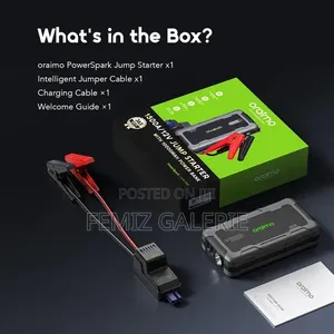 Oraimo Powerspark 1500a 12v Car Jump Starter With 10000mah Power Bank