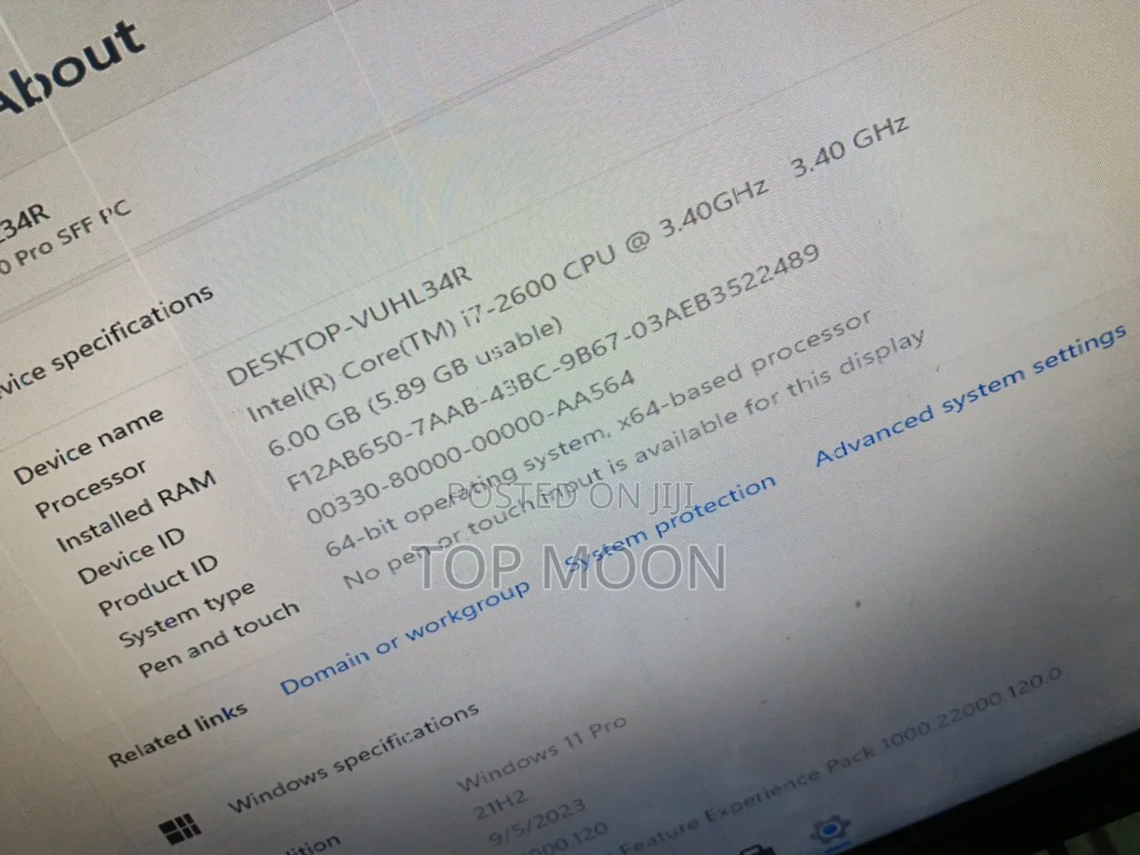 Desktop Computer HP 8GB Intel Core i7 HDD 500GB