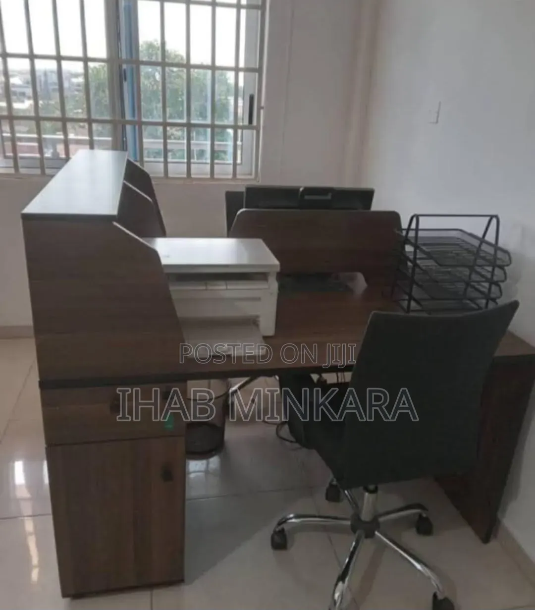 2-in-1 Modern Wooden Office Workstation / Face-to-Face Desk