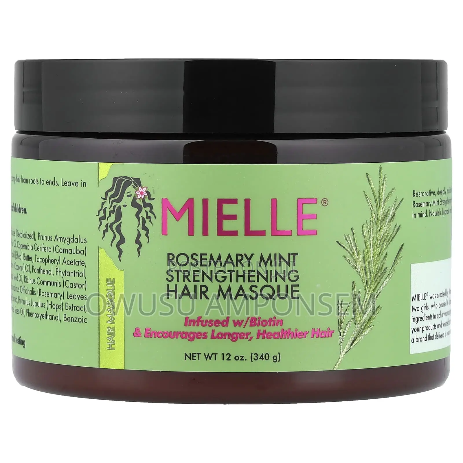 Mielle Strengthening Hair Masque, Rosemary Mint.