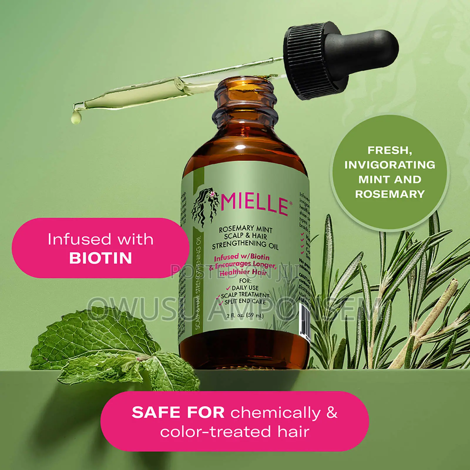 Mielle Scalp Hair Strengthening Oil, Rosemary Mint