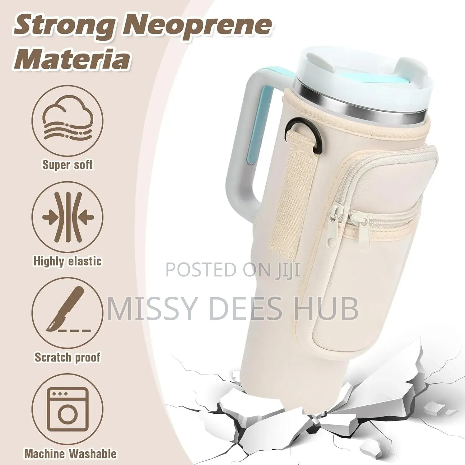 40z Bottle / Tumbler Carrier Bag With Handle Strap