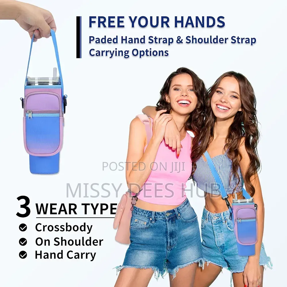 40z Bottle / Tumbler Carrier Bag With Handle Strap