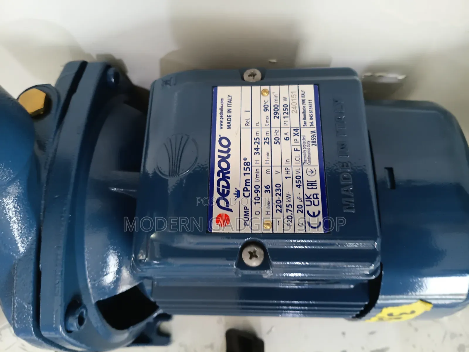 High-Pressure Pedrollo 1hp Water Pump