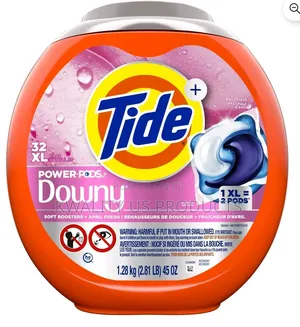 Tide Power Pods With Downy Soft Boosters Laundry Detergent - 1.28 Kg