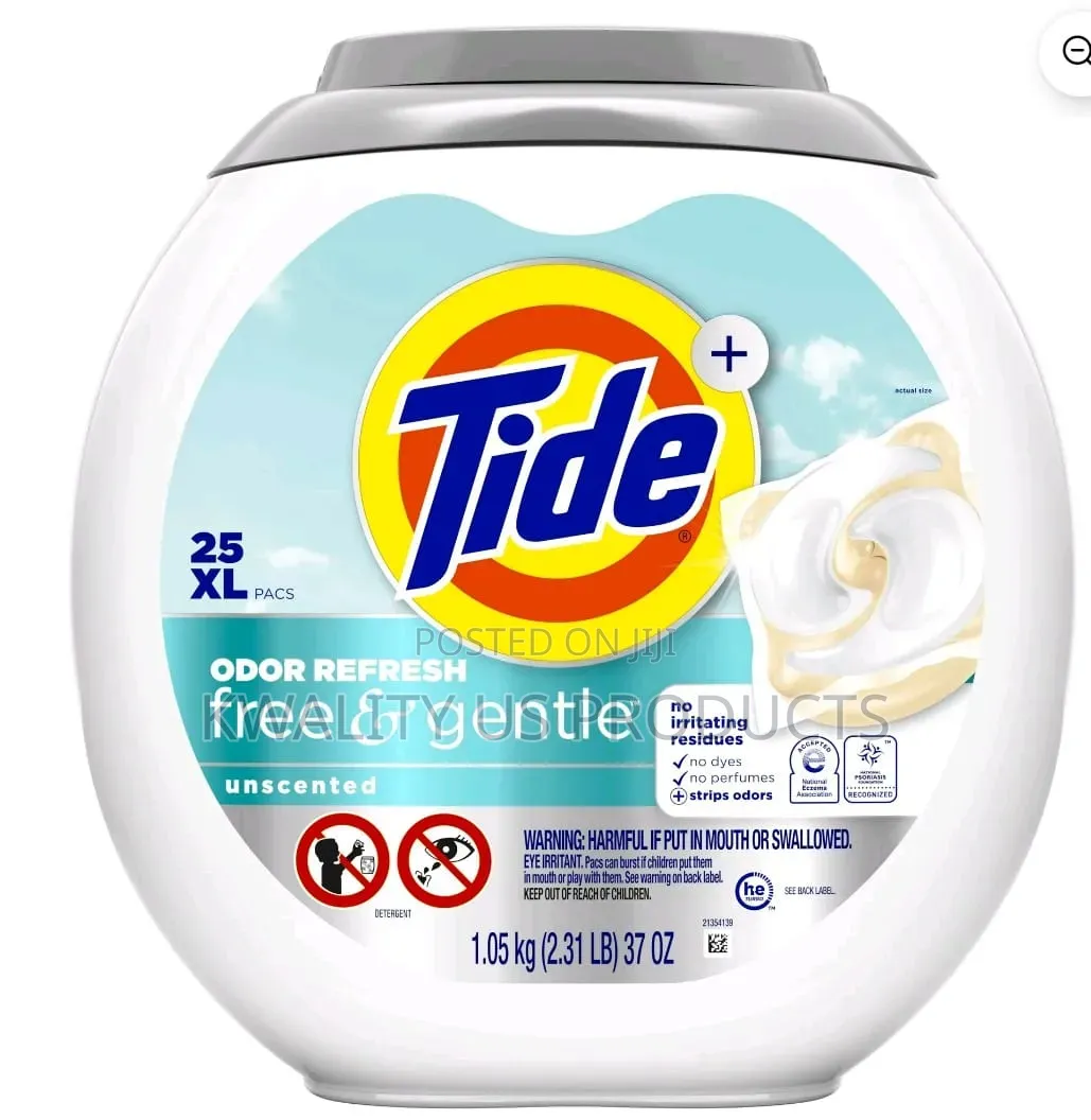 Tide Power Pods Free and Gentle Odour Laundry Detergent - 1.05 Kilos