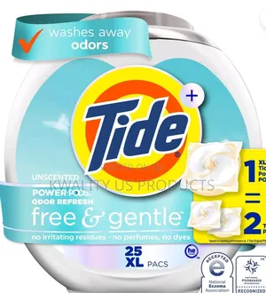 Tide Power Pods Free and Gentle Odour Laundry Detergent - 1.05 Kilos