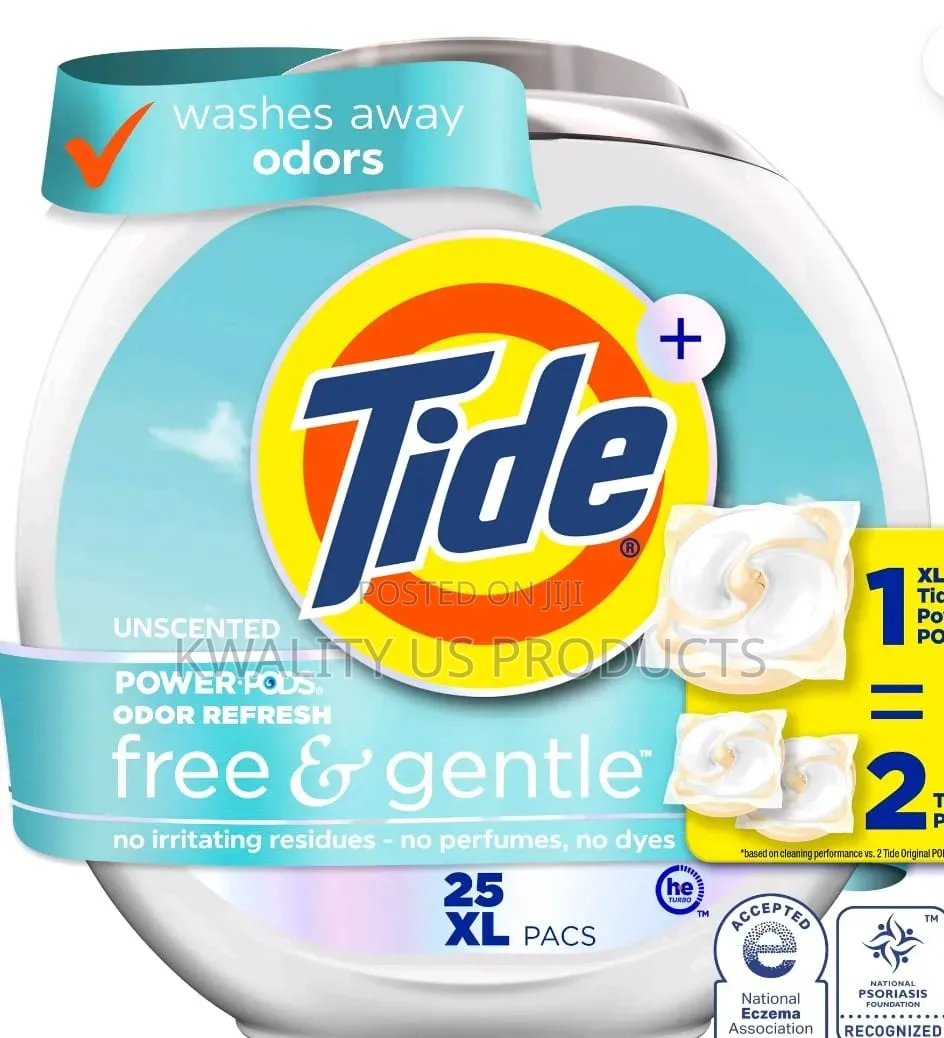 Tide Power Pods Free and Gentle Odour Laundry Detergent - 1.05 Kilos