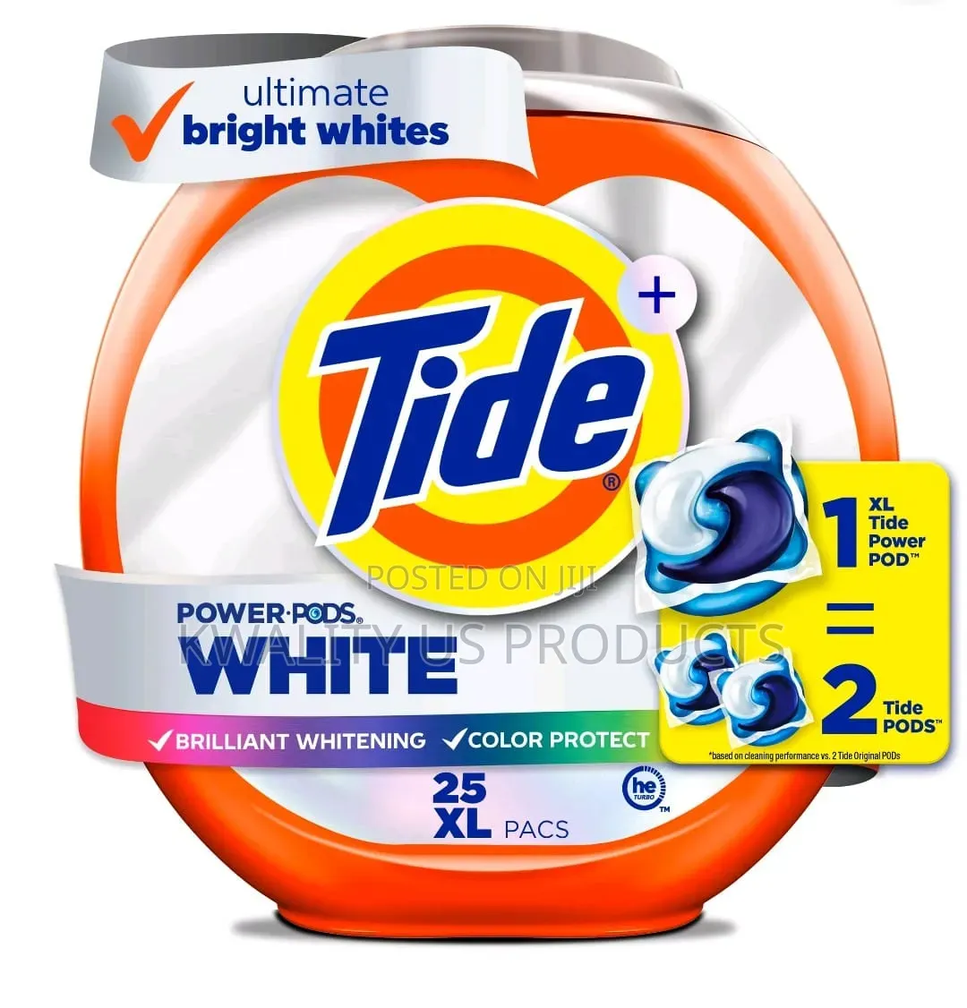 Tide Power Pods White Laundry Detergent - 25 Packs - 1.14 Kilos