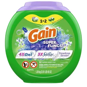 Gain Relaxed Super-Sized Flings Laundry Detergent - 32 Pacs - 1.28 Kg