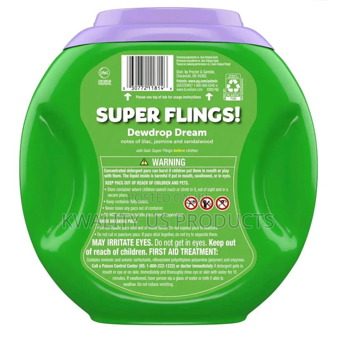 Gain Relaxed Super-Sized Flings Laundry Detergent - 32 Pacs - 1.28 Kg