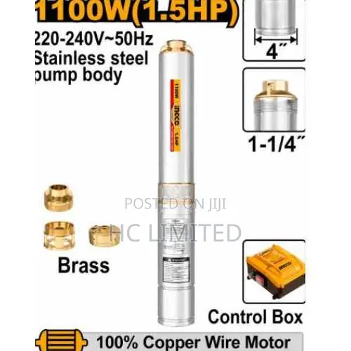Ingco 4" Deep Well Pump - Dwp110062
