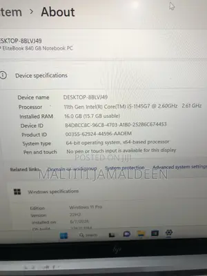 Laptop HP EliteBook 840 G8 16GB Intel Core i5 SSD 256GB