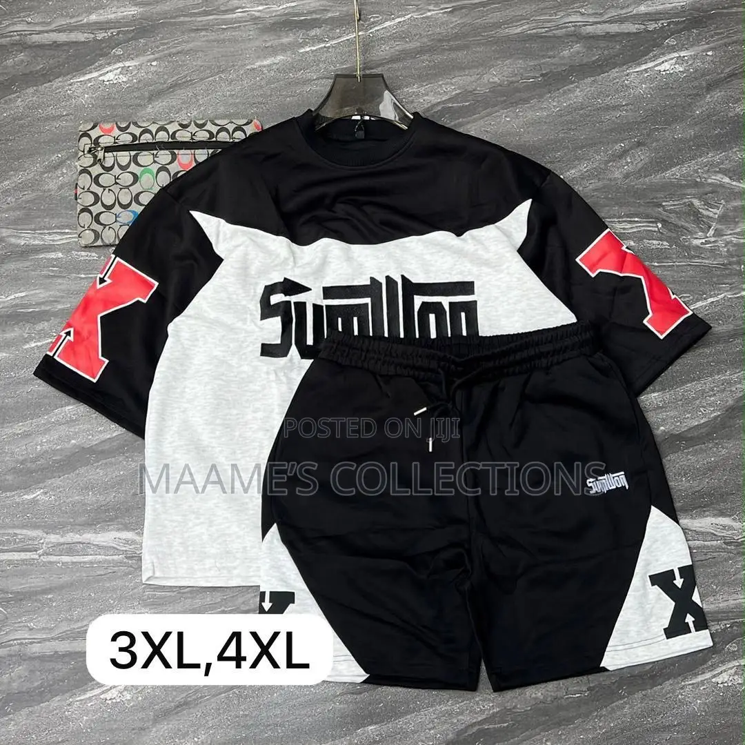 Men’S Designed Top and Down Shorts Set