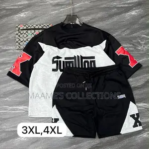 Men’S Designed Top and Down Shorts Set