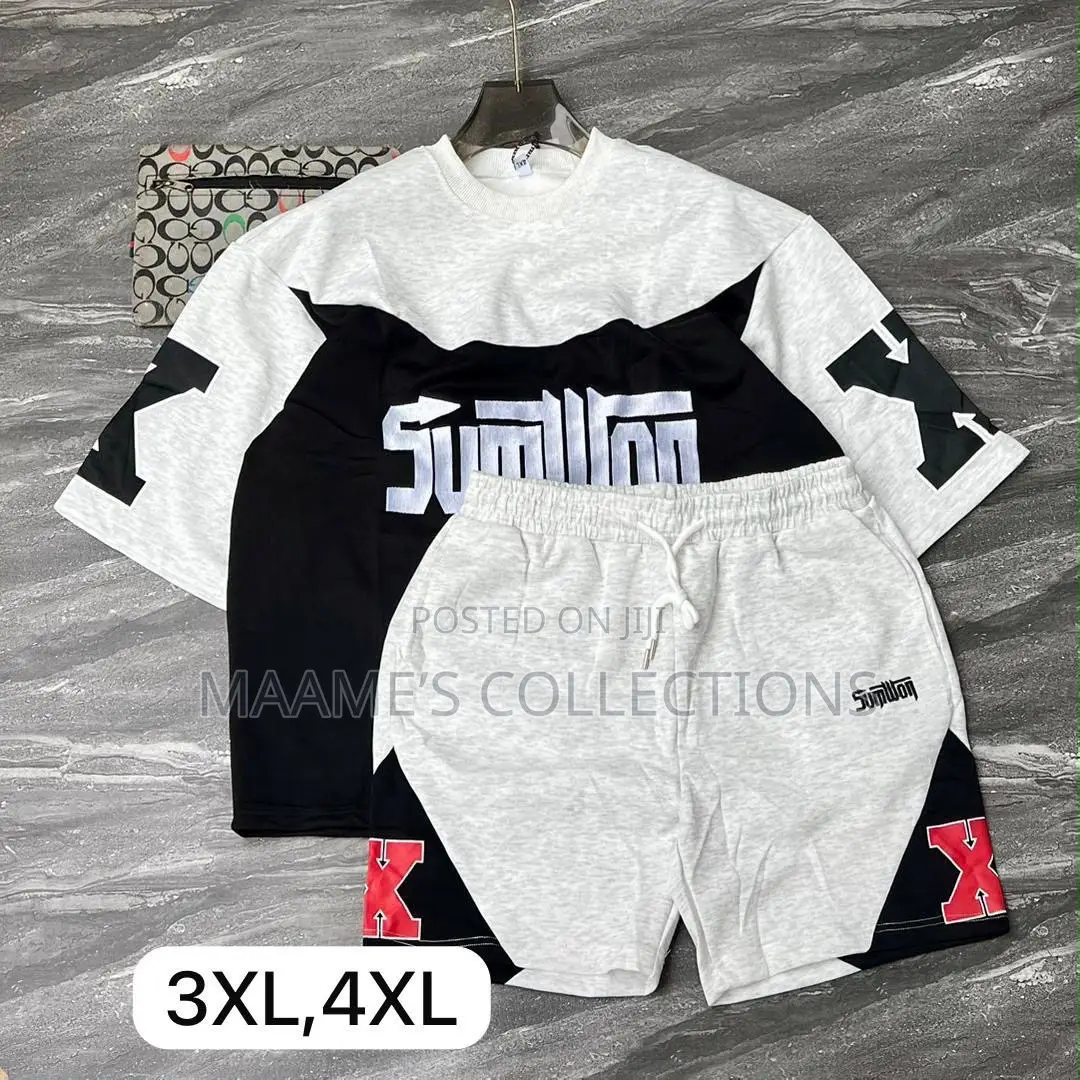 Men’S Designed Top and Down Shorts Set