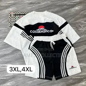 Men’S Designed Top and Down Shorts Set